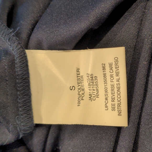 Navy & white print tunic, size S, fully lined, polyester - Picture 4 of 4